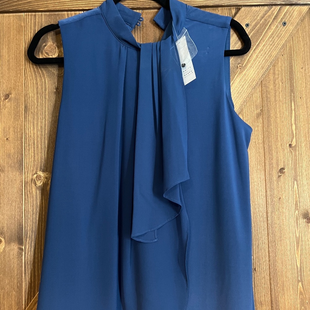 Women’s Blue White House Black Market Top Medium NWT